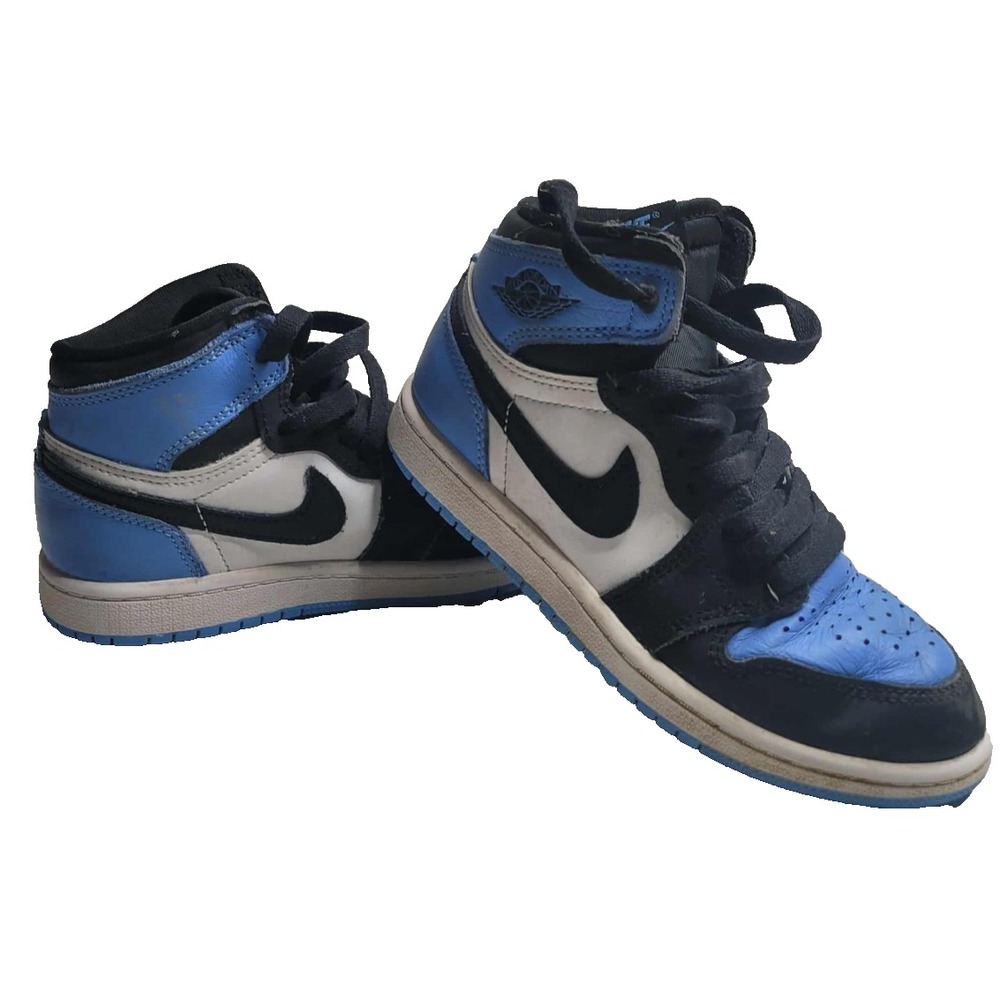 Nike Air Jordan 1 High UNC Toe‎ Blue Black White FD1412-400 Kids Size 13C